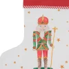 Clayre u0026 Eef Kerstsokken>Clayre & Eef Kerstsok Kerstsok 30X40 Cm Wit Rood Katoen Notenkraker