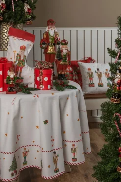 Clayre u0026 Eef Kerstsokken></noscript>Clayre & Eef Kerstsok Kerstsok 30X40 Cm Wit Rood Katoen Notenkraker