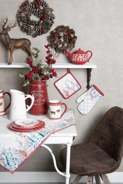 Clayre u0026 Eef Kerstsokken></noscript>Clayre & Eef Kerstsok 30X40 Cm Wit Rood Katoen Kerstsok