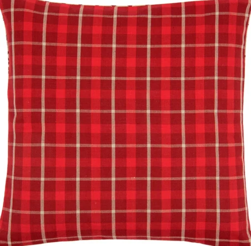 Clayre u0026 Eef Kerstkussens>Clayre & Eef Kussenhoes 40X40 Cm Rood Katoen Vierkant Rendieren Sierkussenhoes