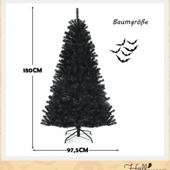 COAST™ Coast 180 Cm Verlichte Zwarte Kerstboom Met 250 Paarse Led -Lichten Fashion