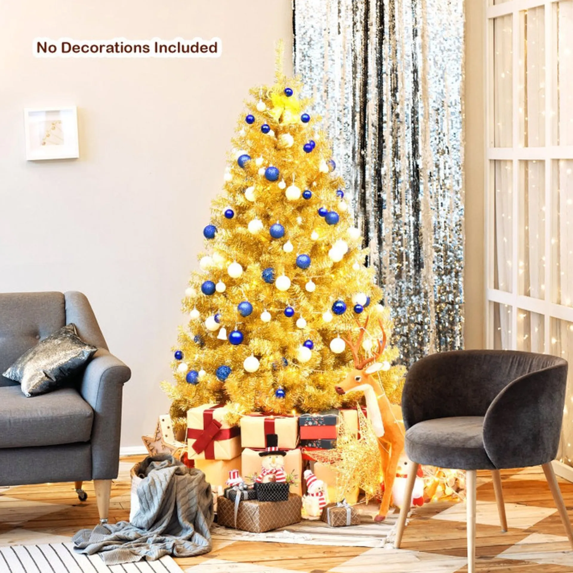 COAST™ Coast - Hoge Kunstkerstboom - Gouden Kleur - 180Cm Flash Sale