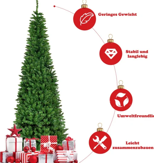 COAST™ Coast Kerstboom - 1085 Takken En 350 Kleurrijke Led -Lichten - 225 Cm New