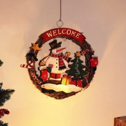 * Kerstkransen></noscript>Com-Four® Kerstkrans Gevlochten - Deurkrans