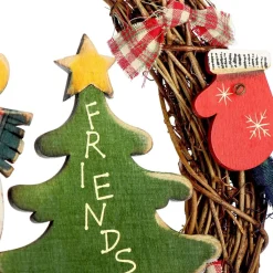 * Kerstkransen></noscript>Com-Four® Kerstkrans Gevlochten - Deurkrans