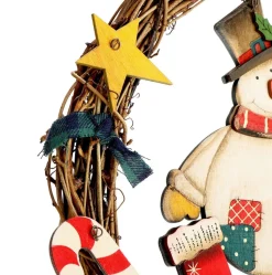 * Kerstkransen></noscript>Com-Four® Kerstkrans Gevlochten - Deurkrans