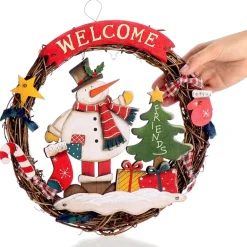 * Kerstkransen></noscript>Com-Four® Kerstkrans Gevlochten - Deurkrans