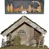 Merkloos Kerststallen>Complete Kerststal 42 X 19 X 30 Cm Met Beelden - Kerstdecoratie Kerststallen