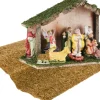 Merkloos Kerststallen>Complete Kerststal Inclusief Beelden En Ondergrond - Kerststalletjes