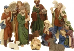 Merkloos Kerststallen></noscript>Complete Kerststal Met Kerststal Beelden - 30 X 18 X 26 Cm - Hout/Mos/Polyresin