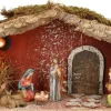 Merkloos Kerststallen>Complete Verlichte Kerststal Met 9X St Kerststal Beelden - 39 X 20 X 24 Cm