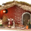 Merkloos Kerststallen>Complete Verlichte Kerststal Met 11X St Kerststal Beelden - 39 X 20 X 24 Cm