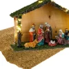 Merkloos Kerststallen>Complete Verlichte Kerststal Inclusief Beelden En Ondergrond - Kerststalletjes