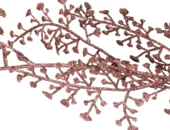 Cosy @ Home Guirlandes>Cosy At Home Kerstboom Glitter Guirlande/Slinger - 2X - Roze - 180 Cm