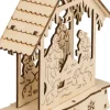 OOTB Kerststallen>3D Houtsnijwerk Kerststal Met Led Verlichting