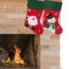 Merkloos Kerstsokken>Decoratie Kerstsokken - Set 2X St - Rood - Kerstman En Sneeuwpop- H45 Cm