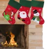 Merkloos Kerstsokken>Decoratie Kerstsokken - Set 3X St - Rood - Kerstman,Sneeuwpop, Rendier - H45 Cm