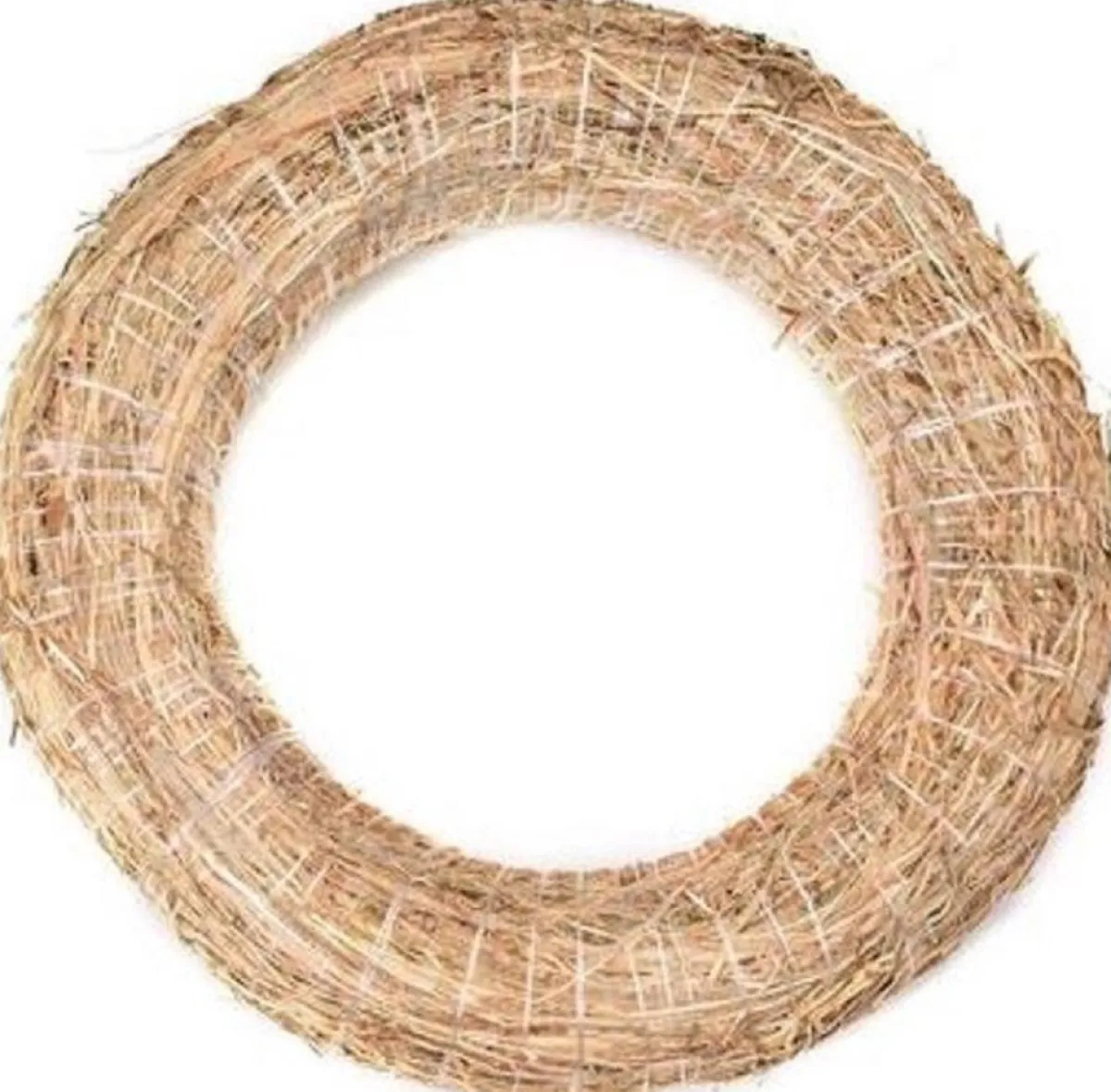 Merkloos Kerstkransen>Decoratie Krans Van Stro 40 Cm - Diy Kransen Maken - Kerst Deurkrans - Herfststukje Maken