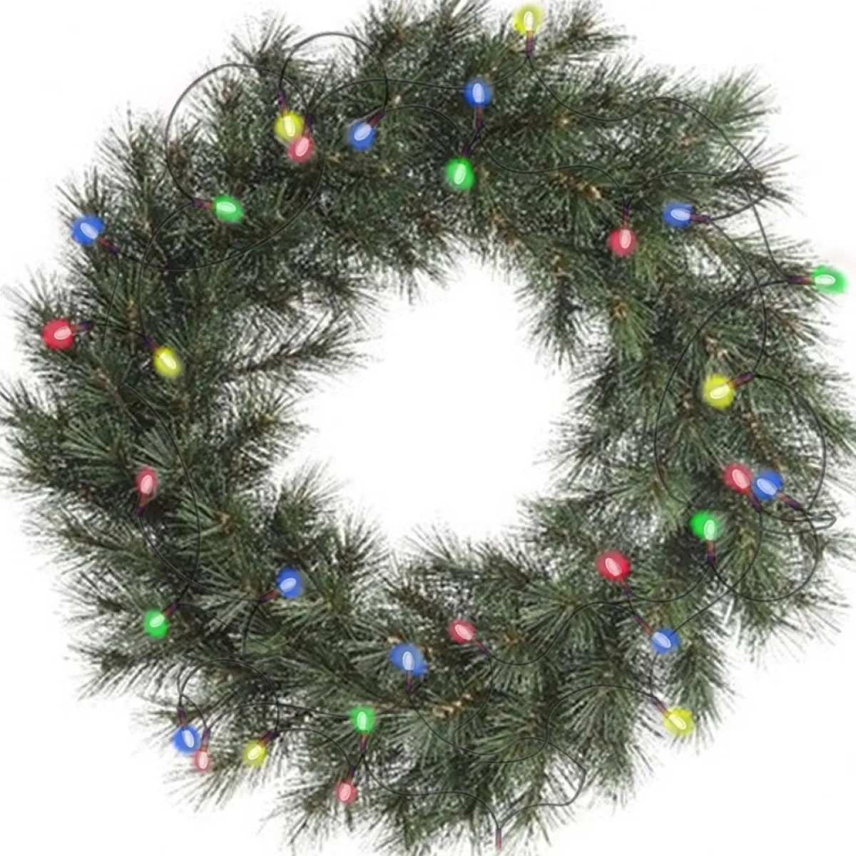 Decoris Kerstkransen> Kerstkrans - Malmo - D50 Cm - Incl. Verlichting Gekleurd