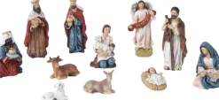 Decoris Kerststallen> Kerststal Beelden/Kerstbeelden - 11X St -Tot 9,5 Cm -Polyresin