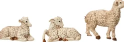 Decoris Kerststallen></noscript> Kerststal Schapen Beeldjes - 6X St - Wit - 12 Cm - Hout