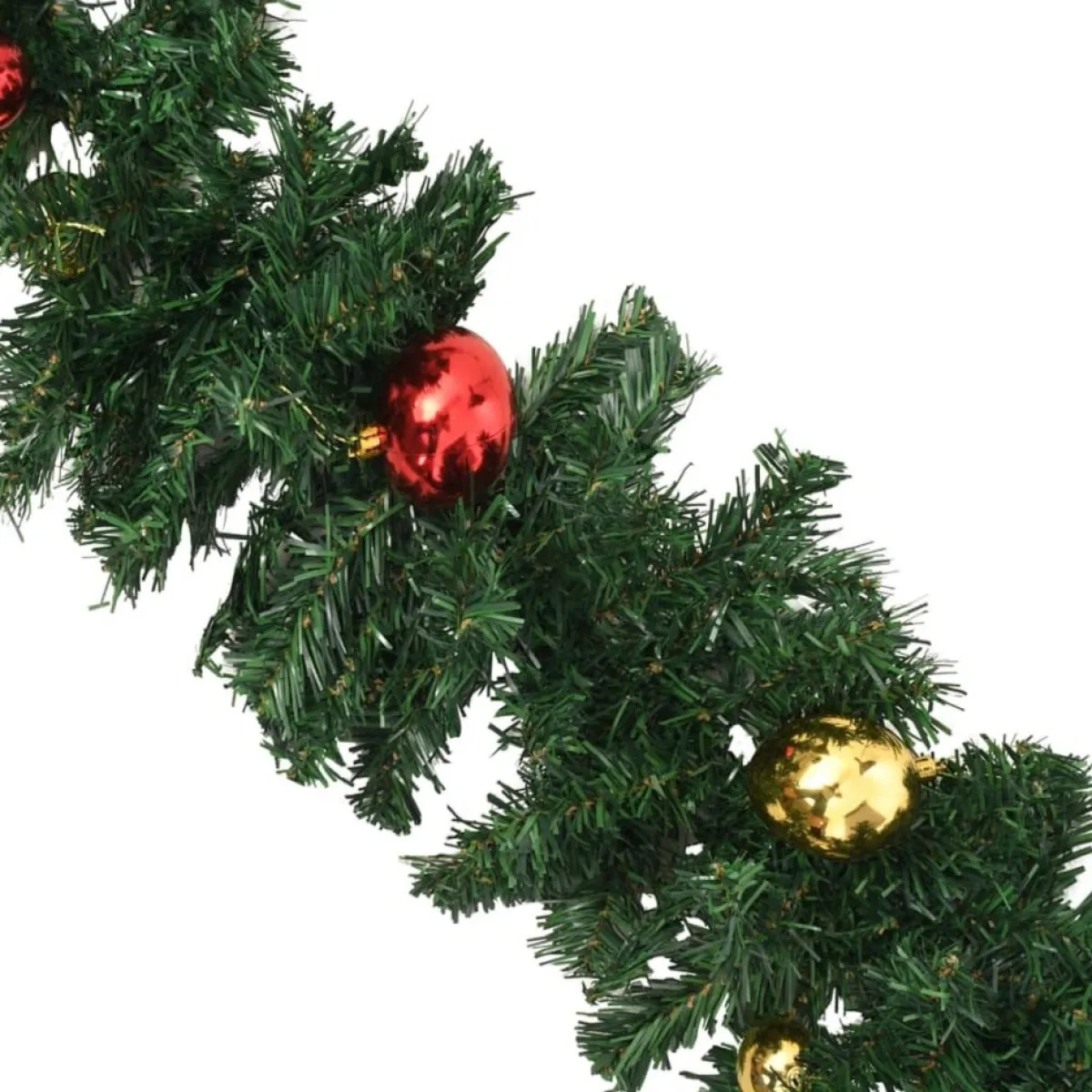 Decoways Guirlandes> - Kerstslingers 4 Stuks Met Kerstballen 270 Cm Pvc Groen