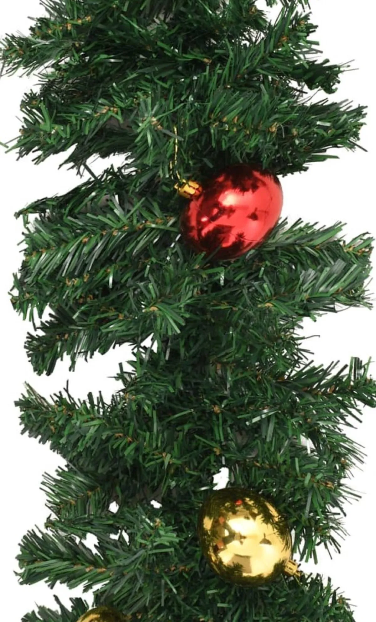 Decoways Guirlandes> - Kerstslingers 4 Stuks Met Kerstballen 270 Cm Pvc Groen