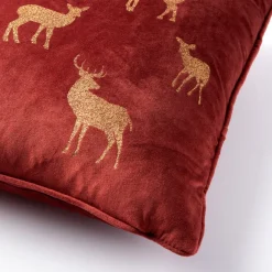 Merkloos Kerstkussens></noscript>Deer - Sierkussen 45X45 Cm Kerst Decoratie - Velvet