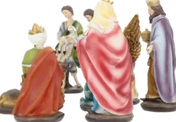 Merkloos Kerststallen>10-Delige Kerst Kribbe Figuren / Kerststal Set Polystone - 8 Tot 20 Cm