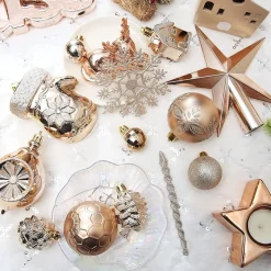 ‘Merkloos’’ Kerstboomversieringen></noscript>130-Delige Kerstboomdecoratieset, Champagne Kerstballen Ornamenten Onbreekbare Kerstboomversieringen Voor Kerst Bruiloftsfeest