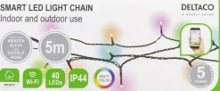 Deltaco - Slimme Led-Kabelverlichting - Voor Binnen En Buiten - Ip44 - 5 M - Wifi - Rgb Sale