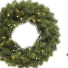 Merkloos Kerstkransen>Dennenkrans 40 Cm Verlichting Met Ijzeren Hanger - Kerst Decoratie Kransen Van Dennentakken