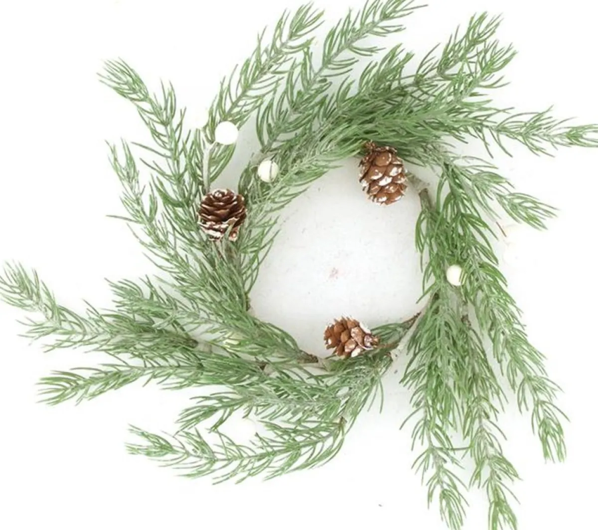 Natural Collections Kerstkransen>Dijk Kerstkrans Van Kunststof Dennentakken Met Dennenappels 30X30X5Cm