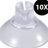 Dolami Kersthanger> Zuignapjes - 10 Stuks - Voor Ophangen Kerstverlichting, Lichtgordijn, Sterrengordijn, Sneeuwvlokgordijn, Sfeerverlichting En Kerstversiering - Handiger Dan Zuignap Met Haak - Voor Gladde Ondergrond