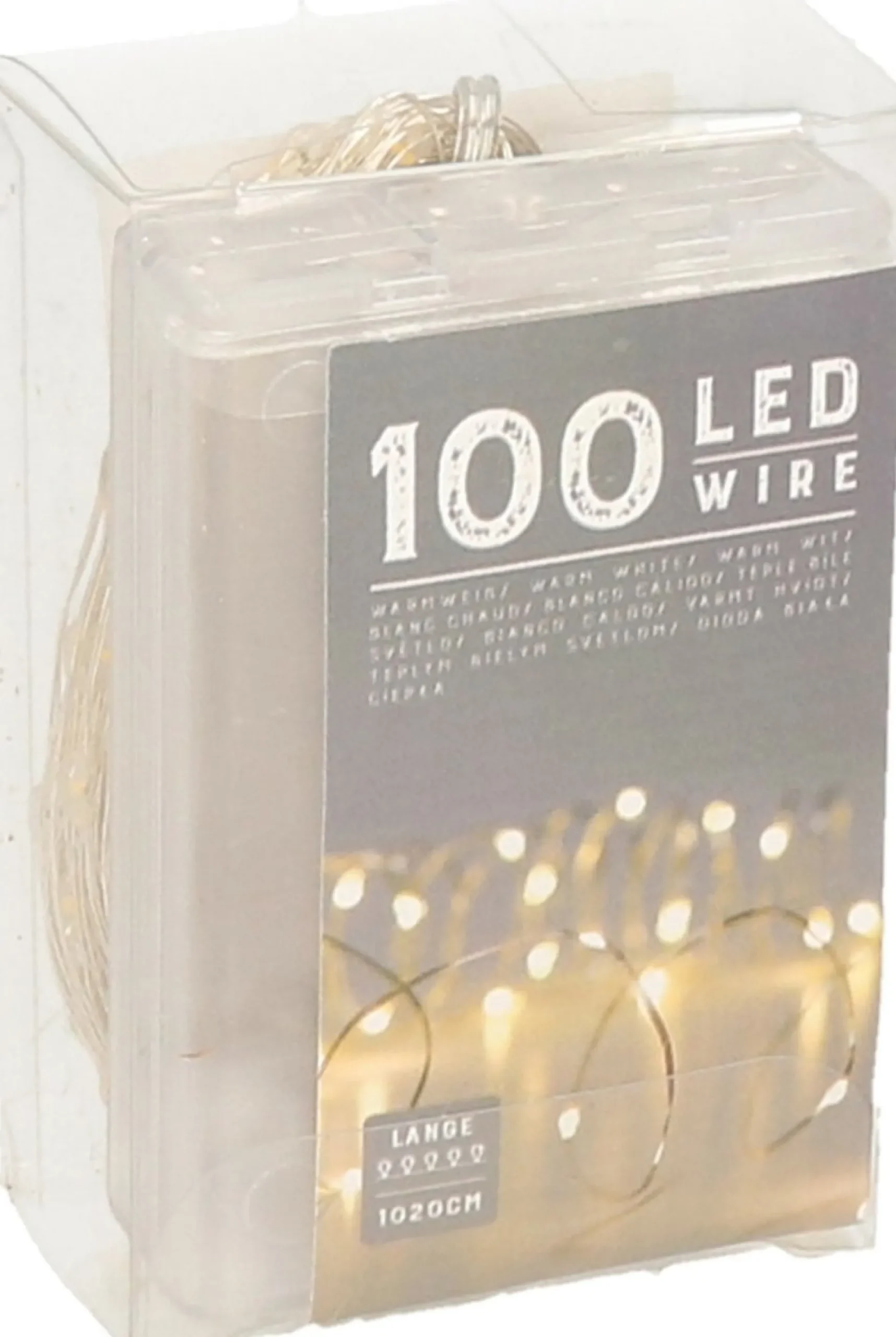 Merkloos Draadverlichting Lichtsnoer Met 100 Lampjes Warm Wit Op Batterij 1000 Cm - Lichtdraden/Lichtsnoeren - Kerstverlichting Online