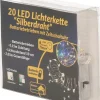 Merkloos Draadverlichting Zilver Met Warm Witte Led Lampjes 2 Meter Op Batterijen Met Timer - Kerstverlichting Lichtsnoeren Online