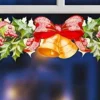 Dragimex Guirlandes> Kerst Dennenslinger Met Klokken Als Raamdecoratie 56X11 Cm