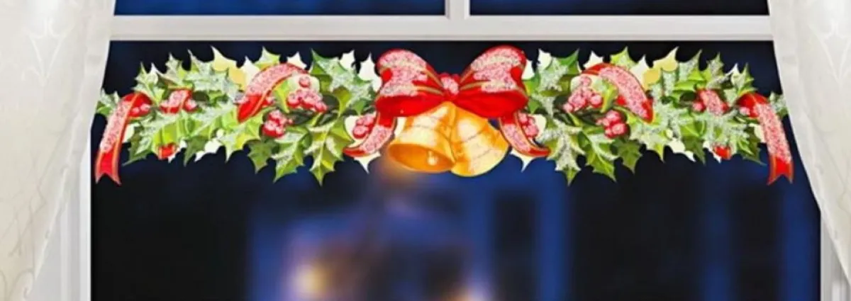 Dragimex Guirlandes> Kerst Dennenslinger Met Klokken Als Raamdecoratie 56X11 Cm