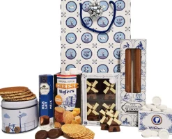 EBM Cadeaupakket Geschenkset Geschenkpakket Kerstpakket Hollandse Cadeautjes Delfts Blauw - Tas L Online