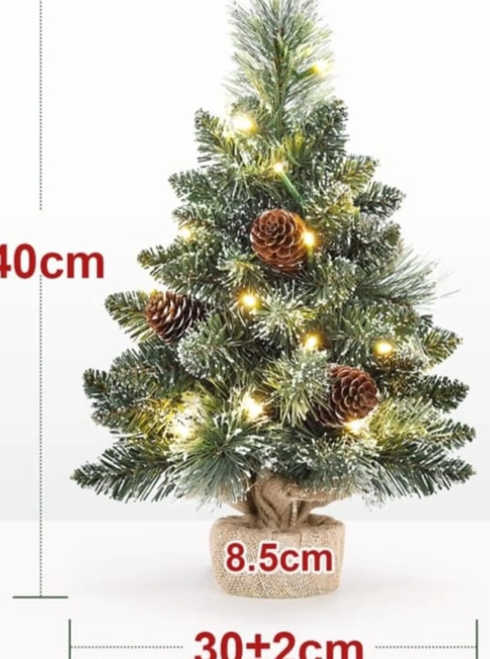 Edelspar Mini Kerstboom Met Led Verlichting En Sneeuw - Kunstkerstboom Met Verlichting En Decoratie - Kunstboom - Kerststukje Discount