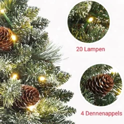 Edelspar Mini Kerstboom Met Led Verlichting En Sneeuw - Kunstkerstboom Met Verlichting En Decoratie - Kunstboom - Kerststukje Discount
