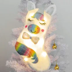 Amenpoki Kerstsokken>Eenhoorn Kerstkous Met Led Verlichting