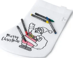 eizook Kerstsokken> - 2 Stuks Kerst Sok - Christmas Stocking - Inkleuren Met Waskrijtjes