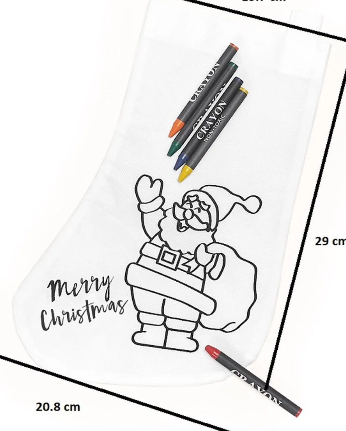 eizook Kerstsokken> - 2 Stuks Kerst Sok - Christmas Stocking - Inkleuren Met Waskrijtjes