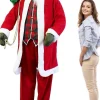 Luxpro Kerstbeelden>Elektrische Kerstman Met Bewegingssensor 200X80X70 Cm