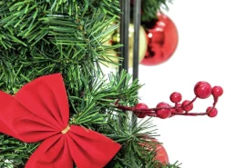 EUROPALMS Guirlandes> Guirlande - Kunstplant Kerstslinger - Versierd Met Kerstballen En Strikjes - 270Cm Lang