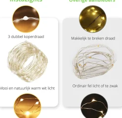 Sofisticade Fairy Lights | Lampjes Slinger | Led Lichtslinger | 10M Met 100Led In Warm Wit | Usb Aansluiting | String Light Kerstverlichting | Sfeerverlichting | Indoor Led Warm White