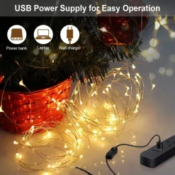 Sofisticade Fairy Lights | Lampjes Slinger | Led Lichtslinger | 10M Met 100Led In Warm Wit | Usb Aansluiting | String Light Kerstverlichting | Sfeerverlichting | Indoor Led Warm White