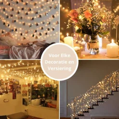 Sofisticade Fairy Lights | Lampjes Slinger | Led Lichtslinger | 5M Met 50Led In Warm Wit | Usb Aansluiting | String Light Kerstverlichting | Sfeerverlichting | Indoor Led Warm White