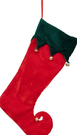 Feeric lights u0026 Christmas Kerstsokken></noscript>Feeric Christmas Decoratie Kerstsok - 2X St - Elf Laars - H45 Cm - Rood - Vilt